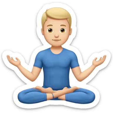 man doing yoga sticker