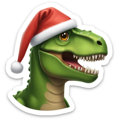 Christmas T rex  sticker