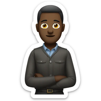 waiting till man winish work named tobias sticker