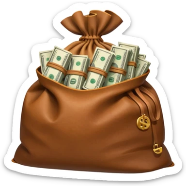 Big bag of cash sticker