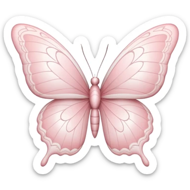white butterfly light pink sticker