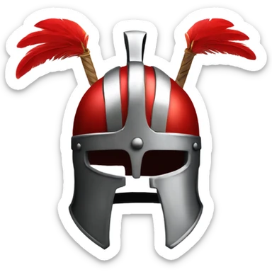 Centurion Warrior Helmet with Red Plumage sticker