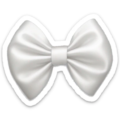 white satin bow sticker