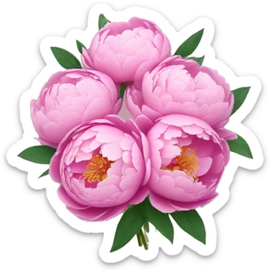 bouquet of peonies  sticker