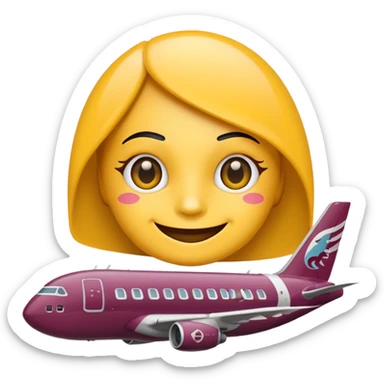 Qatar Airways retro emoji  sticker