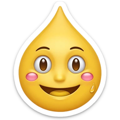 Emoji souriant avec goutte de sueur sticker