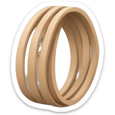 Beige fitness rubber band sticker