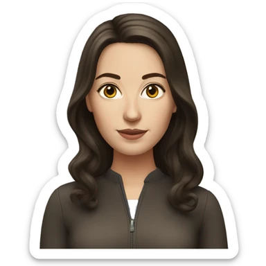 Brunette Russian realistic woman  sticker