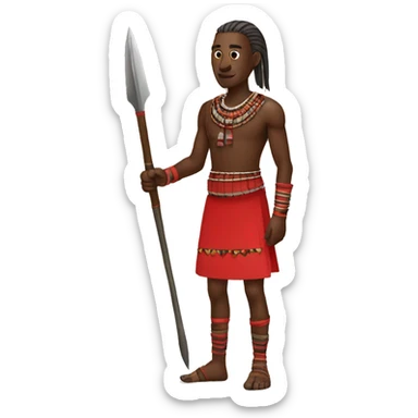kenya-maasai warrior sticker