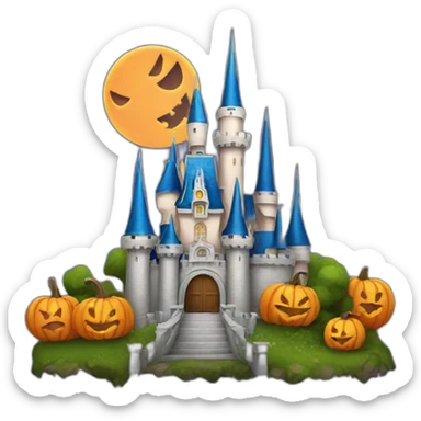 Disney Castle Halloween sticker