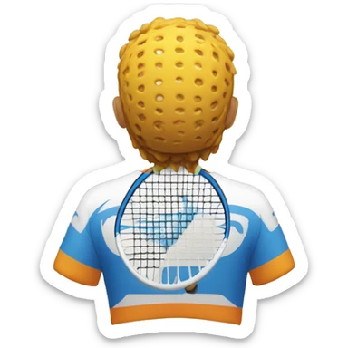 padel player's back symmetric sticker