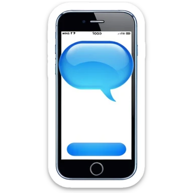 smartphone with a notification bubble sticker