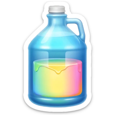 a glowing gallon of paint sticker