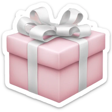 Light pink Christmas gifts under a white Christmas tree  sticker