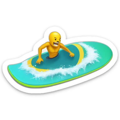 body board surfing sticker