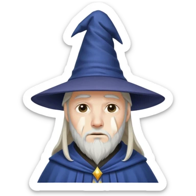 sad wizards in hat sticker