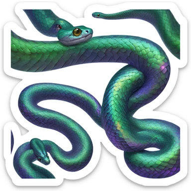 Dark iridescent snake sticker