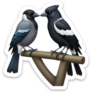 A jackdaw and a magpie sticker