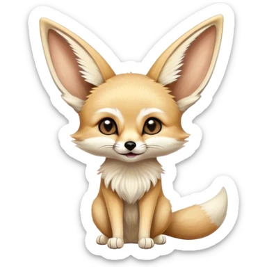 fennec with a speech bubble  sticker