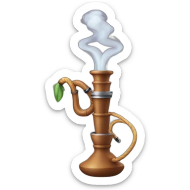 hookah with smoke sticker