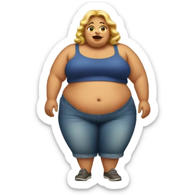 Fat lady sticker