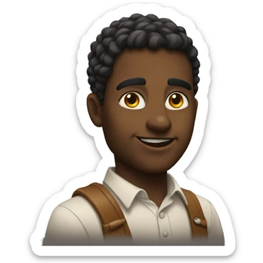 an agreeable symbol with youthful falir sticker