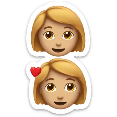 Clips with hearts  sticker