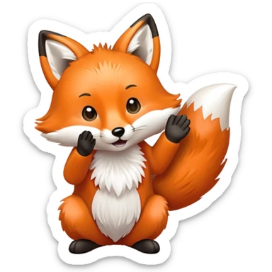 fox clapping sticker