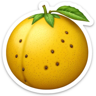 Create a yellow passion fruit emoji sticker