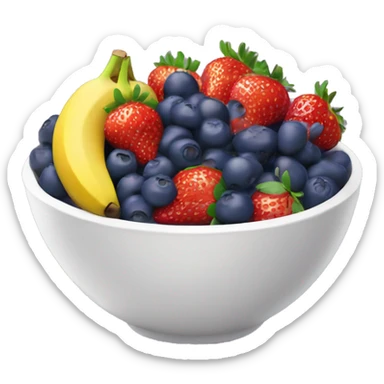 Açaí bowl strawberries banana blueberry  sticker