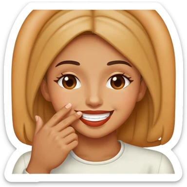 kissing finger tips because the food was so good sticker