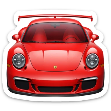 Porsche gt red sticker