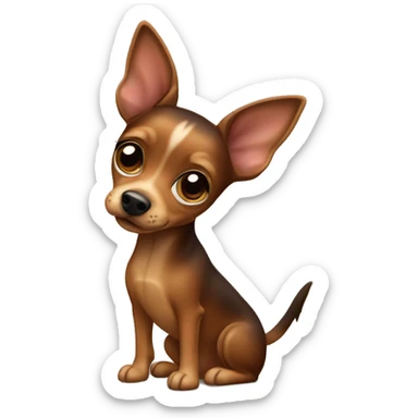 The brown toy Terrier dog sticker