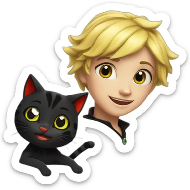 Miraculous ladybug et chat noir sticker