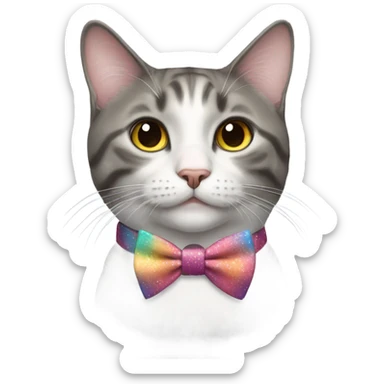 Cat with bow tie sticker