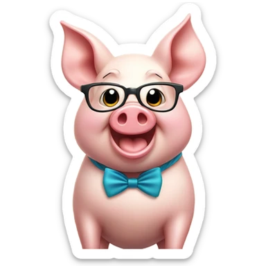 Funny pig sticker