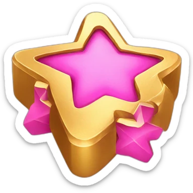 golden ingot with a pink star sticker