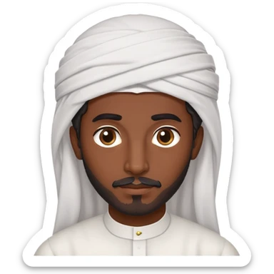 emirati man with comma hair  sticker
