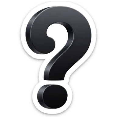 Squared question mark sticker