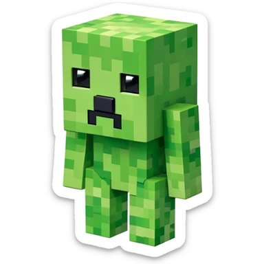 Green Minecraft creeper sticker