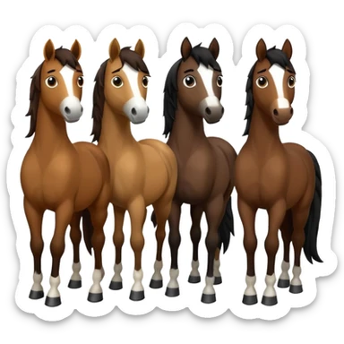 moins de chevaux sticker