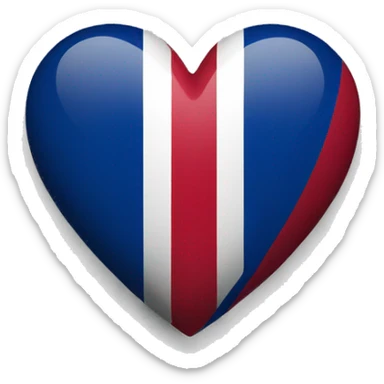 Dominican flag heart sticker