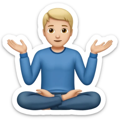 Lap of man empty showing hands towards his lap sticker