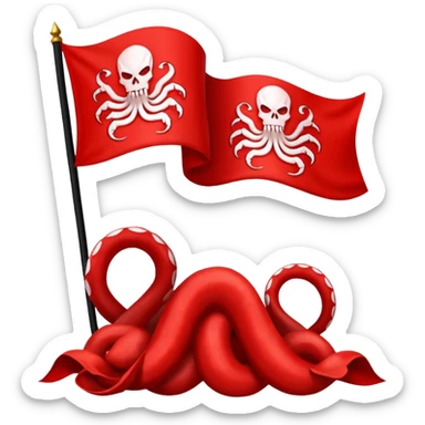 Can you generate me a emoji flag of the fictional world war two team hydra from Captain America? sticker