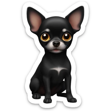 Black chihuahua sticker