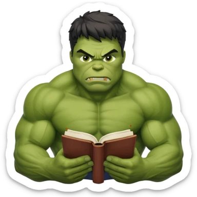 read book with hulk sticker