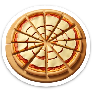 Cheese 🧀 pizza 🍕 salie with  cutting Apple pieces sticker