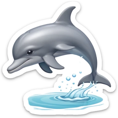 Dolphin in sea sticker