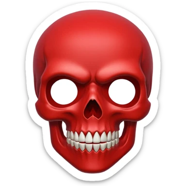 red skull emoji sticker