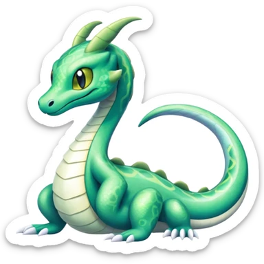 Seviper-Dragonair-Dratini-hybrid, full body, two legs, two hands sticker